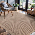 CAMILSON Easy Jute Rug 6x9, Indoor Outdoor Natural Color Fiber Area Rugs - Image 9