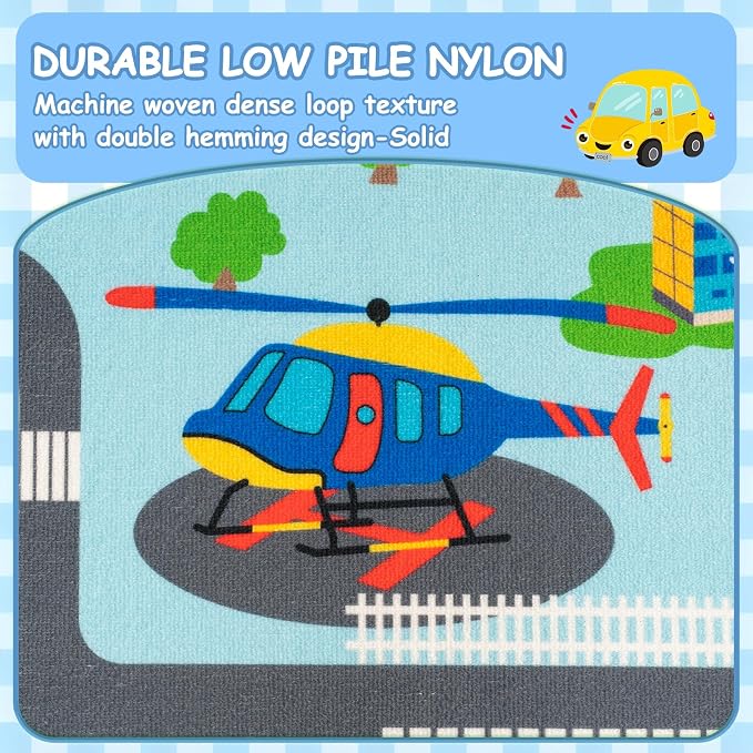 Capslpad Kids Rug Educational Learning Rug 6.6' x 9.8' Classroom Carpet Traffic - Image 4