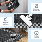 Washable Runner Rug 2x10 Modern Bordered Hallway Runner Rug Non Slip Kitchen - Image 8