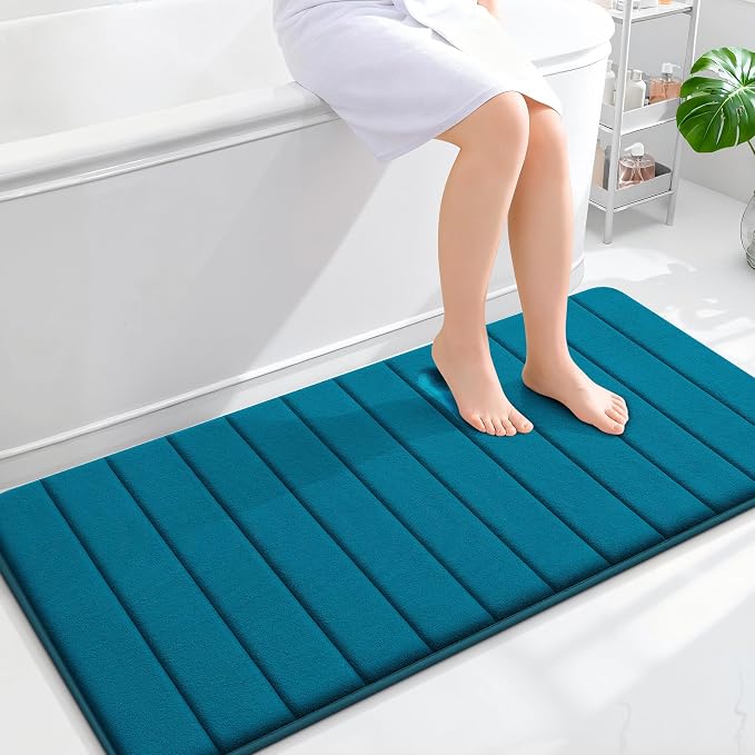 OLANLY Memory Foam Long Bathroom Rugs Runner 47x24, Super Soft Absorbent Bath by OLANLY