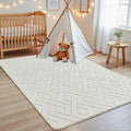 Macgace Ultra Soft Cream White Area Rug by Macgace