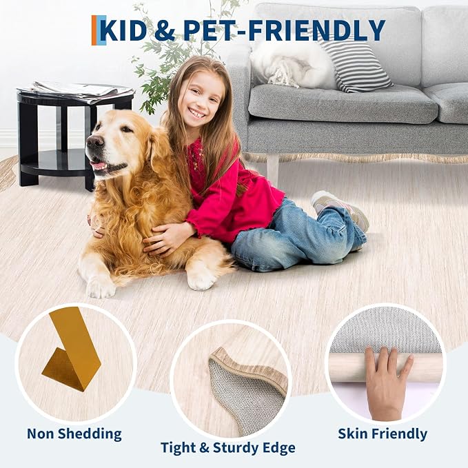 GarveeHome Scalloped Large Living Room Area Rug 6x9 - Image 8