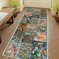 LIVEBOX 2x6 Brown Runner Rug for Hallways, Patchwork Area Rug Washable Runner by LIVEBOX