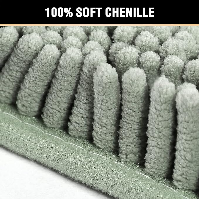 H.VERSAILTEX Microfiber Bath Rugs Chenille Floor Mat Ultra Soft Washable - Image 3