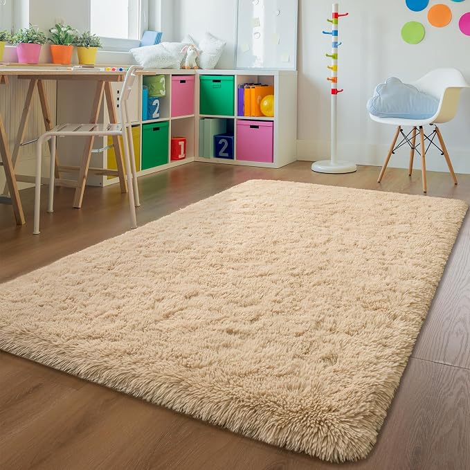 Andecor Soft Extra Large Area Rugs, 9x12 Indoor Shaggy Plush Rug - Image 3