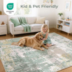 5x7 Area Rugs, Neutral Machine Washable Rugs - Image 4