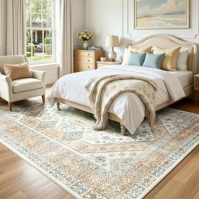 Lofus Vintage Living Room Rugs 8x10, Soft Machine Washable Area Rug - Image 2