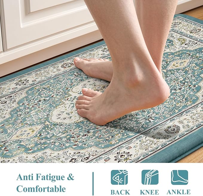 Collive Boho Anti Fatigue Kitchen Mats Sets 2 Piece Non Skid Kitchen Mats - Image 3