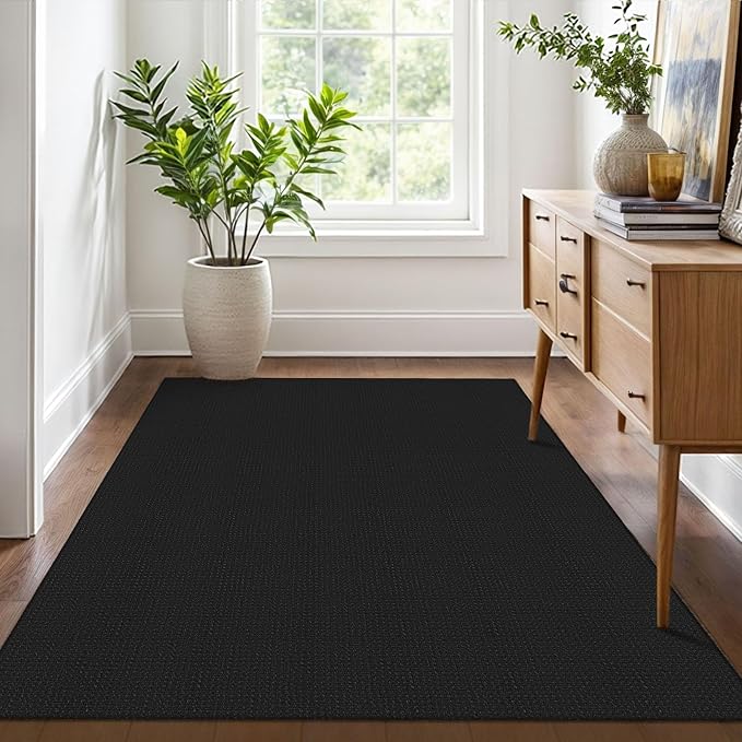 IOHOUZE Washable Area Rug 4x6 Non Slip Rubber Backed Woven Rugs - Image 8
