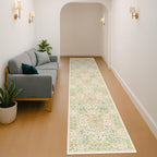 Washable Beige Green 2x10 Runner Rug - Image 7