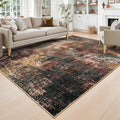 Toneed Abstract Area Rug Modern Washable Rug Soft Non Slip Rug Low Pile by Toneed