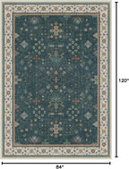 Hazo Haus Dark Green Vintage 7x10 Washable Rugs - Image 2