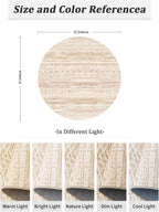 Miukiki Round Rugs 8ft Washable Moroccan Circle Rug - Image 2
