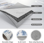 2'6''x10' Washable Runner Rugs for Hallway: Easy-to-Clean Abstract Runners for - Image 6