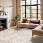 Rugxara 6x9 Washable Area Rug for Living Room, Vintage Neutral Large Boho Rugs - Image 2
