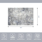 6x9 Washable Living Room Rug – Modern Neutral Abstract Large Indoor Area Rug - Image 2