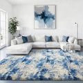 Ophanie 8x10 Blue and Gray Area Rugs by Ophanie