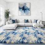 Ophanie 8x10 Blue and Gray Area Rugs by Ophanie