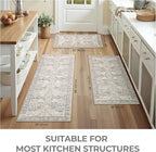 GRANNY SAYS Boho Kitchen Rug Sets of 3, Non Slip Washable Faux Wool Kitchen Mats - Image 2