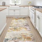 Runner Rug Kitchen Washable Rugs: 2x5 Non-Slip Abstract Soft Modern Stain by LOONGRUG