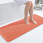 OLANLY Bathroom Runner Rugs 47x17, Extra Soft Absorbent Chenille Bath Rugs by OLANLY