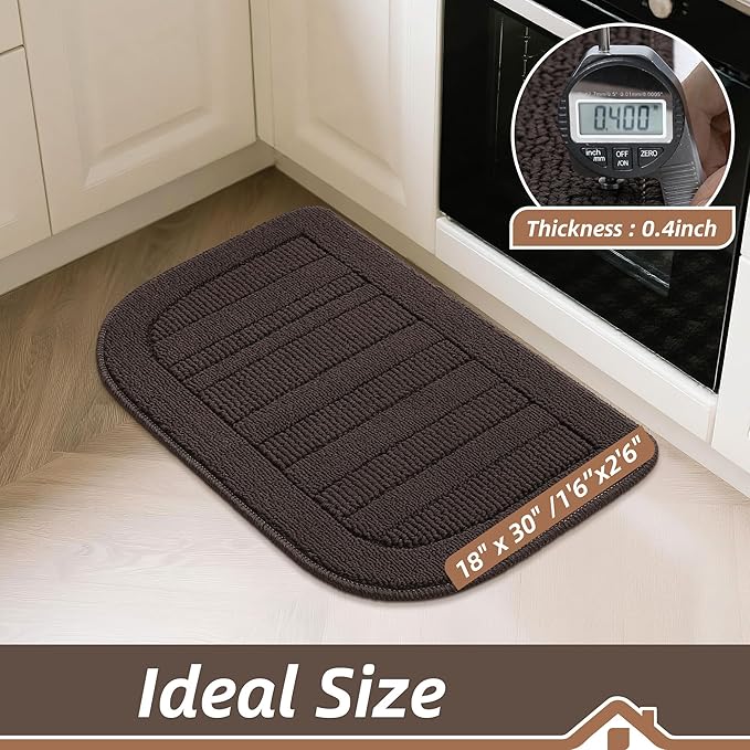 BEQHAUSE 30x18 Inch Kitchen Rug Mat Durable Kitchen Rugs Non-Slip Washable - Image 3