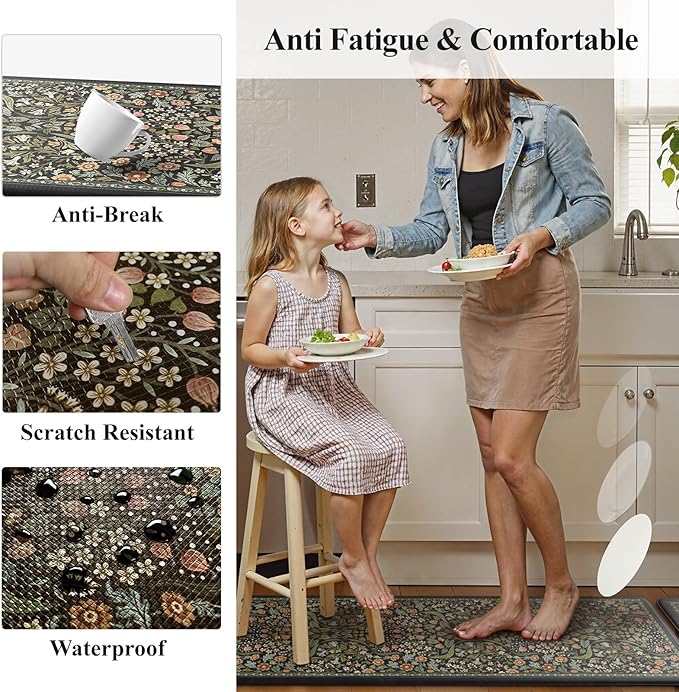 Collive Anti Fatigue Mats for Kitchen Floor, Cushioned Comfort Kitchen Rugs - Image 6