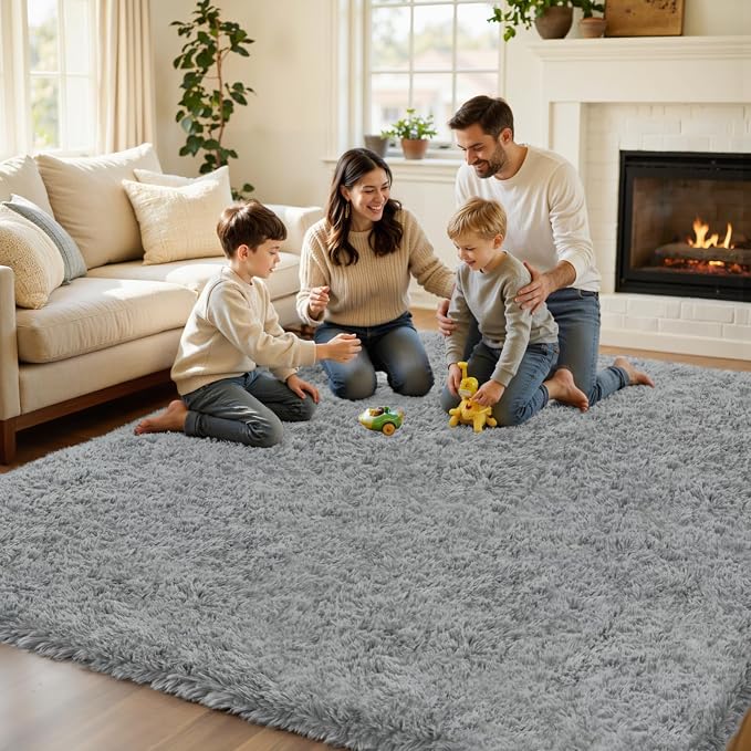 8x10 Area Rug for Living Room, Ultra Soft Fluffy Shag Rugs for Bedroom - Image 5