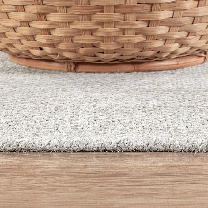 CAMILSON Indoor and Outdoor Runner Rug Off-White Herringbone Seagrass Boho - Image 7