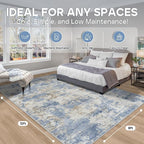 9x12 Area Rugs for Living Room Rug Washable: Modern Large Rug for Dining Room - Image 2