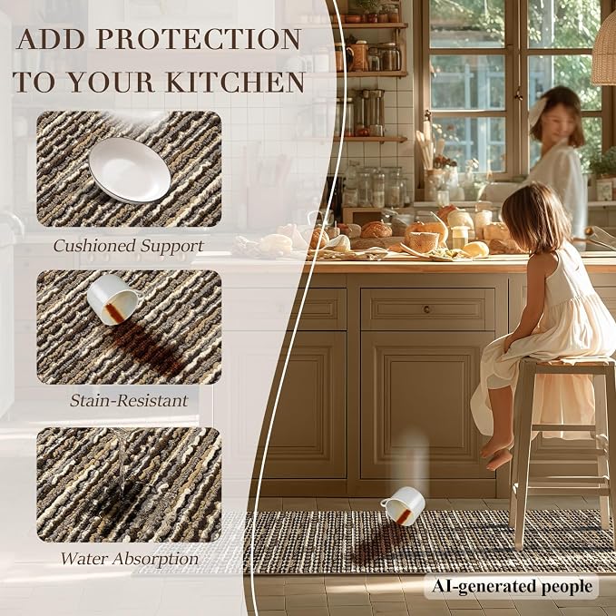 Kitchen Rugs Sets of 2-Non Slip Kitchen Mats - Image 4