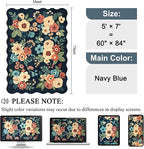 DUKINO 5x7 Area Rug, Floral Washable Rugs - Image 2