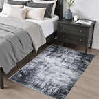 Washable Area Rug 3x5 Entryway Rug: Washable Modern Abstract Soft Thin Rug - Image 2