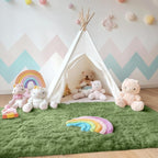 OLANLY Area Rugs for Living Room Bedroom, Machine Washable 4x5.9 ft Soft Fluffy - Image 6