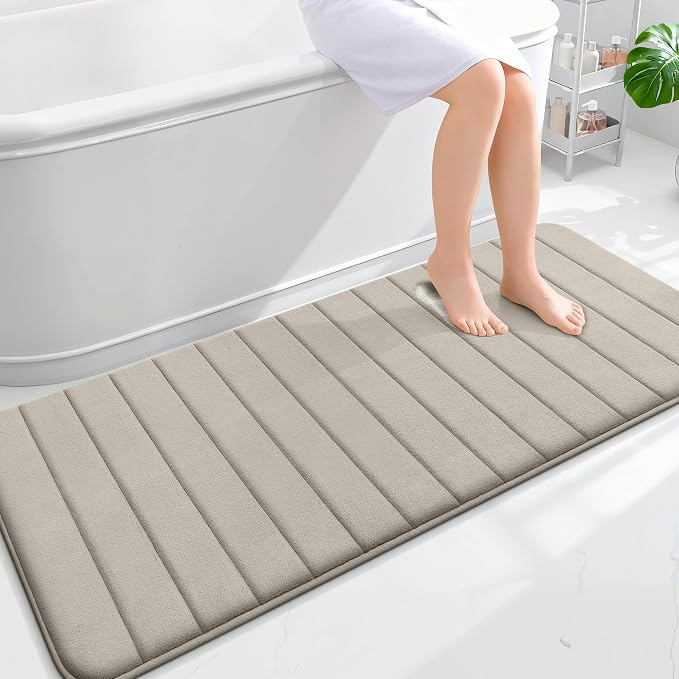 OLANLY Memory Foam Long Bathroom Rugs Runner 59x24, Super Soft Absorbent Bath by OLANLY