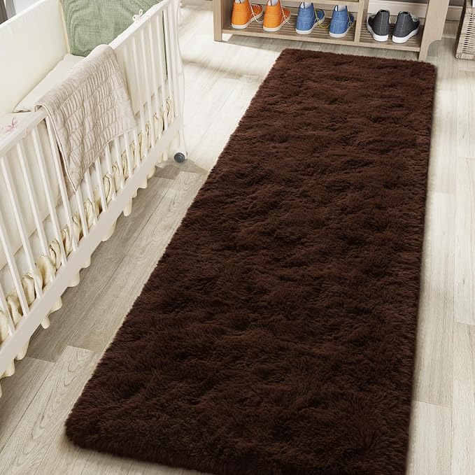 LOCHAS Ultra Soft Indoor Modern Area Rugs 2x8, Fluffy Living Room Carpets by LOCHAS