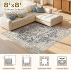 Tortania 8' Square Area Rug Living Room Rugs - Image 8