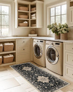 RELEANY Area Rugs Runner 2'x6' Washable Non-Slip, Floral Vintage Distress - Image 2