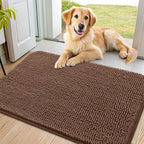Smiry Dog Door Mat for Muddy Paws 36x24, Absorbent Dirt Trapper, Non-Slip by Smiry
