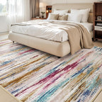 tchdio 5x7 Area Rugs for Living Room, Colorful Modern Abstract Area Rug - Image 2