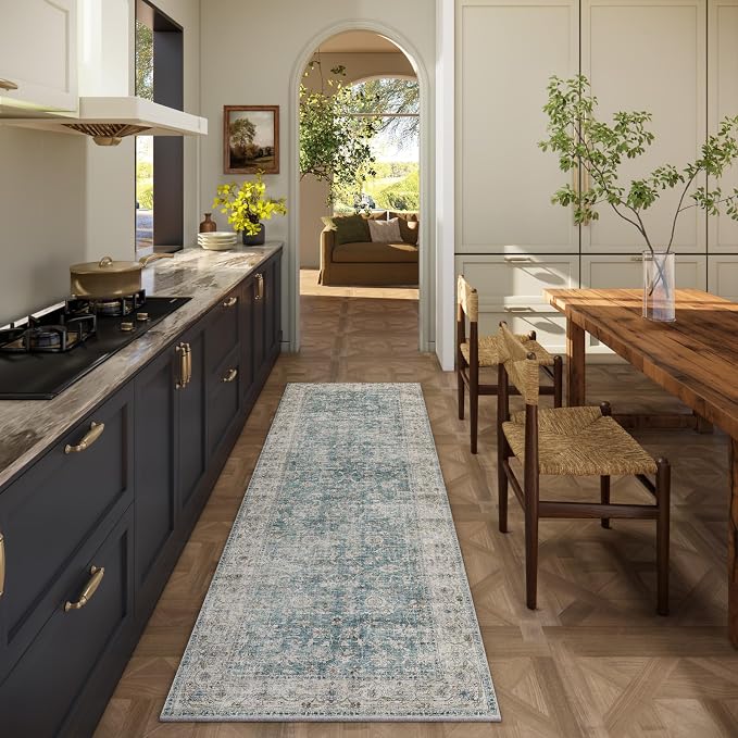 Machine Washable Rug Runners for Hallways: 2'6"x8' Kitchen Rugs Stain Resistant - Image 2