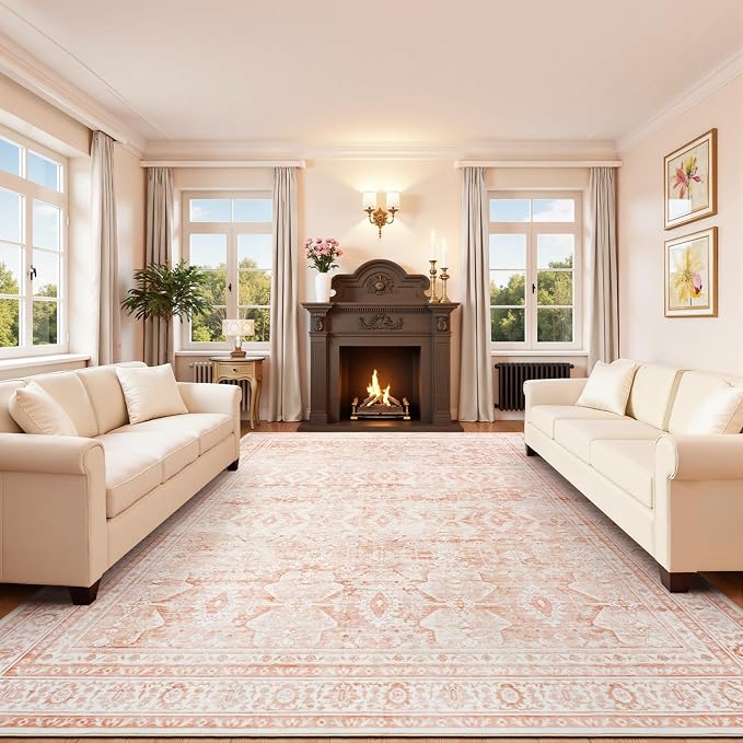 Lofus 9x12 Area Rug for Living Room, Soft Boho Carpets for Bedroom Dining Room by Lofus