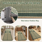 Lahome Enfys Modern Rainbow Easy Jute Kitchen Runner, 2x8 Indoor Outdoor Runner - Image 3
