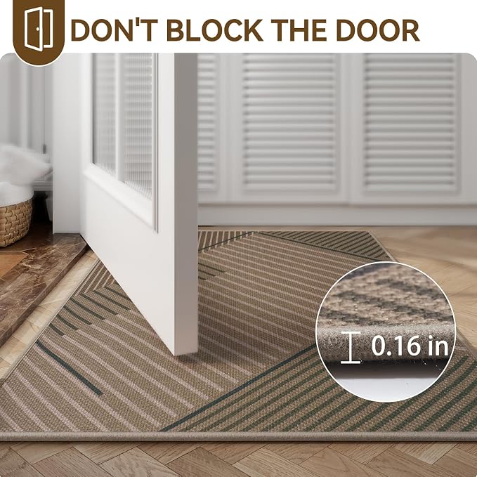 Front Door Mat 24''x35'', Non Slip Absorbent Dirt Resist Washable Low-Profile - Image 6
