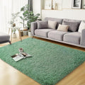qulint 3x5 Area Rug for Bedroom, Fluffy Sage Green Rug for Living Room Cozy by QULINT