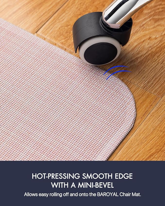 BARoyal Office Chair Mat for Hardwood Floor Under Desk Computer Rolling Chair - Image 5