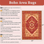 SERISSA 5x7 Boho Area Rug, Washable Non-Slip Rugs - Image 2