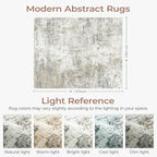 Neutral Area Rug 6x9 Washable Rugs - Image 2