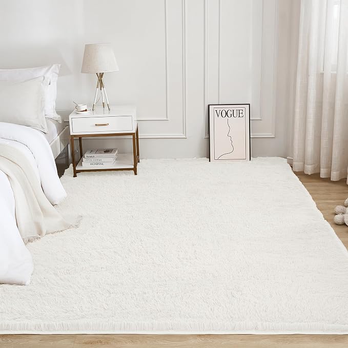 Litanika 6x9 Shag Area Rug for Living Room Bedroom, Non-Shedding Modern Indoor - Image 2