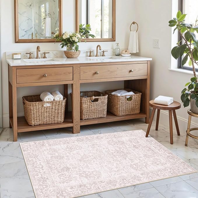 Rugxara 2x3 Door Mat Indoor Entrance, Washable Non Slip Kitchen Bathroom Rugs - Image 3